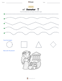 Demeter printable worksheet preview