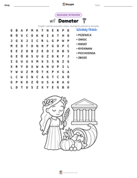 Podgląd drukowalnego arkusza ćwiczeń Demeter