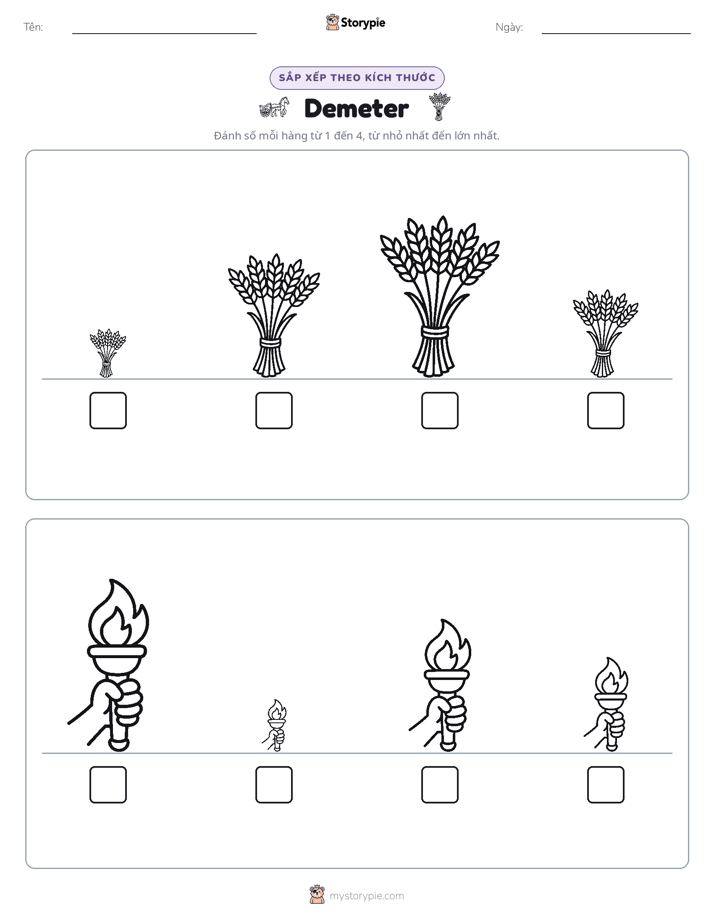 Thứ Tự Kích Thước