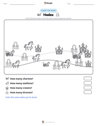 Hades printable worksheet preview