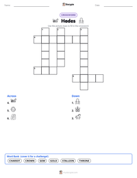 Hades printable worksheet preview