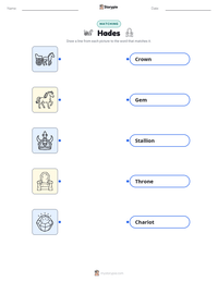 Hades printable worksheet preview