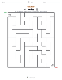 Hades druckbare Arbeitsblatt Vorschau