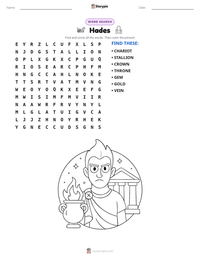 Hades printable worksheet preview