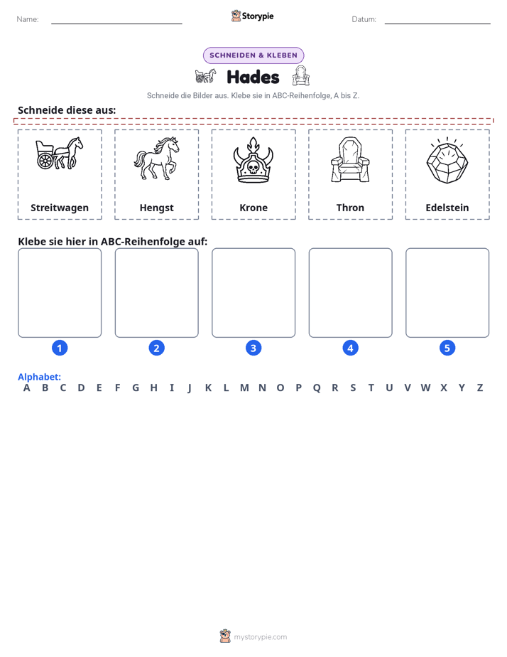 Schneiden & Einfügen Alphabet
