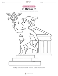 Vista previa de la hoja de trabajo imprimible de Hermes