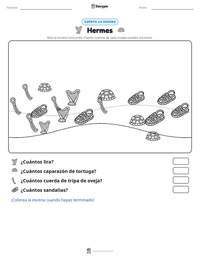 Vista previa de la hoja de trabajo imprimible de Hermes