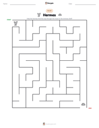 Hermes printable worksheet preview