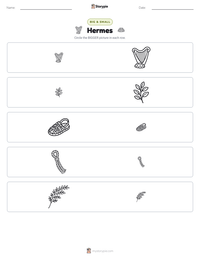 Hermes printable worksheet preview