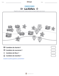 Aperçu de la feuille de travail imprimable Les Enfers
