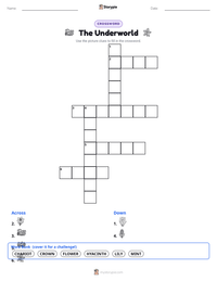 The Underworld printable worksheet preview