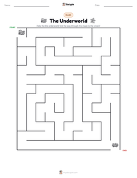 The Underworld printable worksheet preview