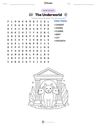 The Underworld printable worksheet preview
