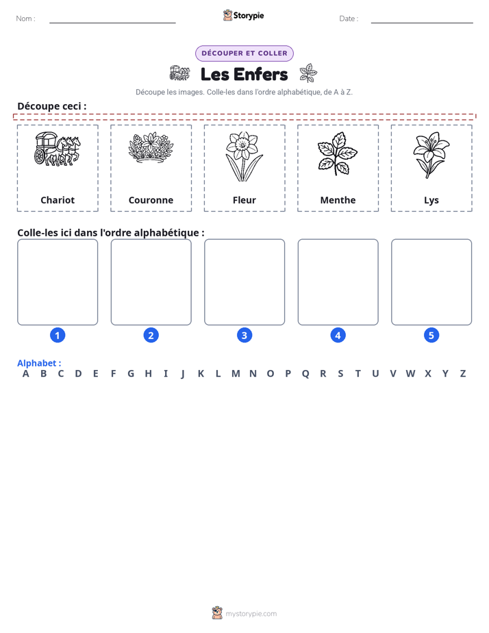 Découper & Coller l'Alphabet