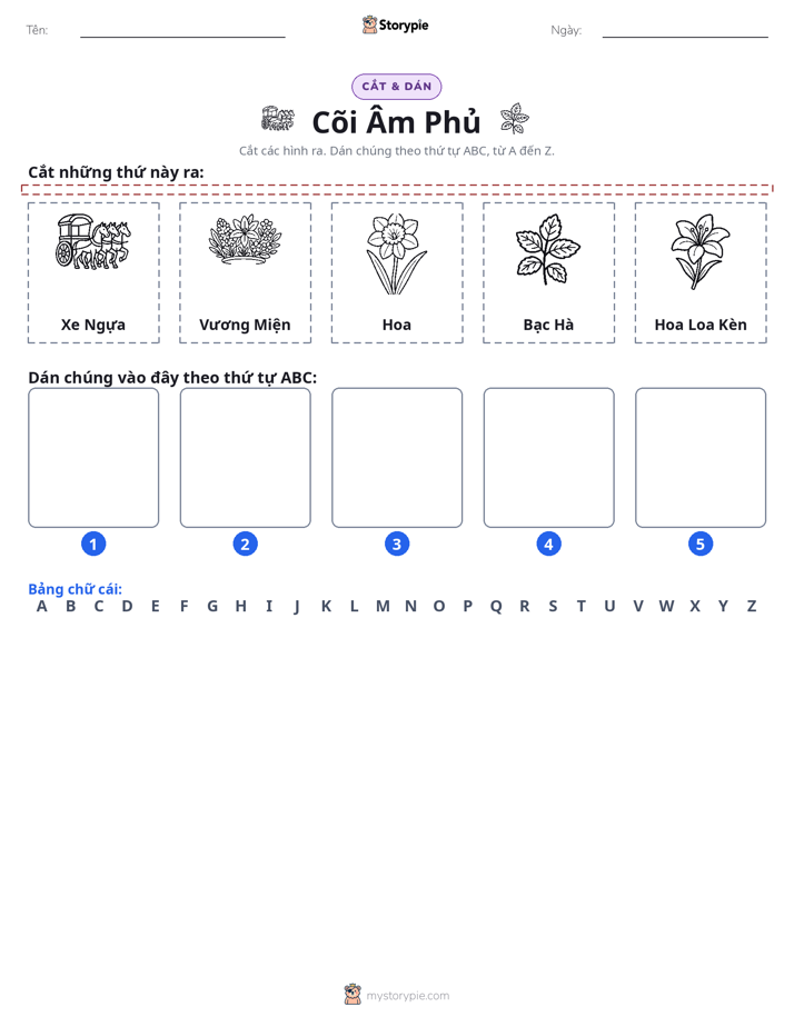 Cắt & Dán Chữ Cái