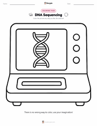 DNA Sequencing coloring page for kids