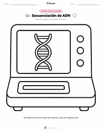 Página para colorear de Secuenciación de ADN para niños
