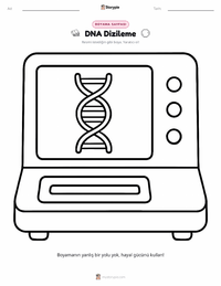 DNA Dizileme çocuklar için boyama sayfası