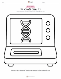Trang tô màu Giải trình tự DNA cho trẻ em