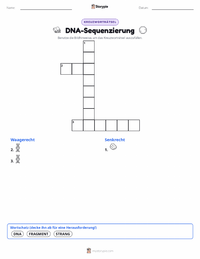 DNA-Sequenzierung druckbare Arbeitsblatt Vorschau