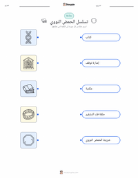 ورقة عمل قابلة للطباعة تسلسل الحمض النووي للأطفال
