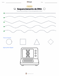Prévia da folha de atividades imprimível Sequenciamento de DNA