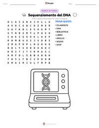 Anteprima della scheda stampabile di Sequenziamento del DNA