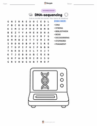 DNA-sequencing afdrukbare werkblad voorbeeld