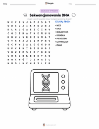 Podgląd drukowalnego arkusza ćwiczeń Sekwencjonowanie DNA