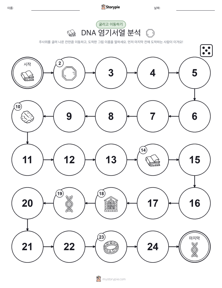 주사위 굴리고 이동하기 게임