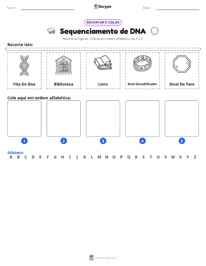Recortar & Colar Alfabeto