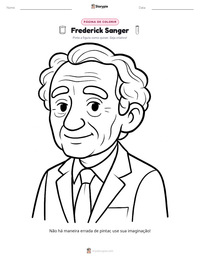 Prévia da folha de atividades imprimível Frederick Sanger