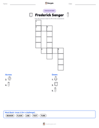 Frederick Sanger printable worksheet preview