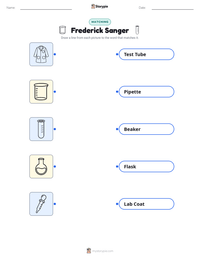 Frederick Sanger printable worksheet preview