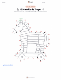 Vista previa de la hoja de trabajo imprimible de El Caballo de Troya