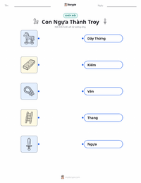 Tài liệu in sẵn Con ngựa thành Troy cho trẻ em