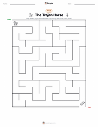 The Trojan Horse printable worksheet preview