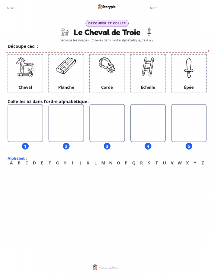 Découper & Coller l'Alphabet