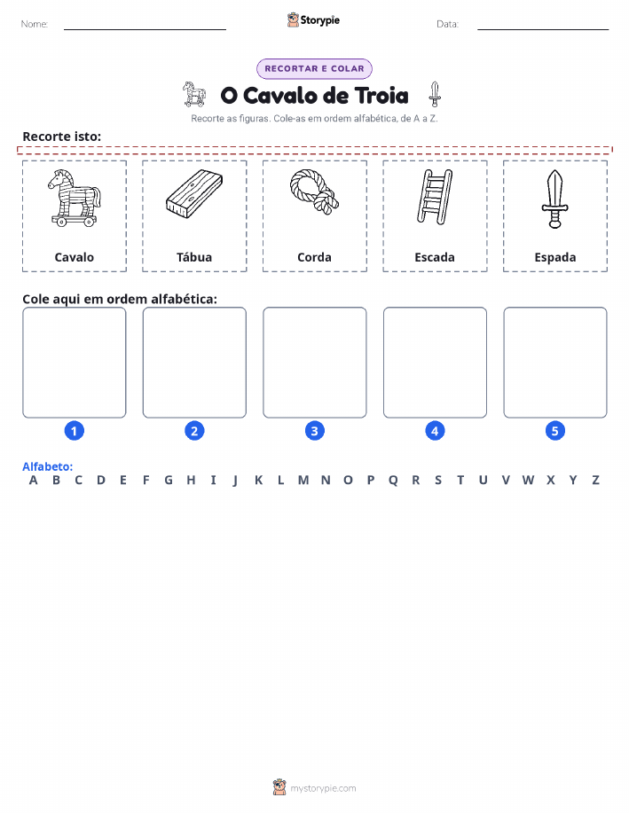Recortar & Colar Alfabeto