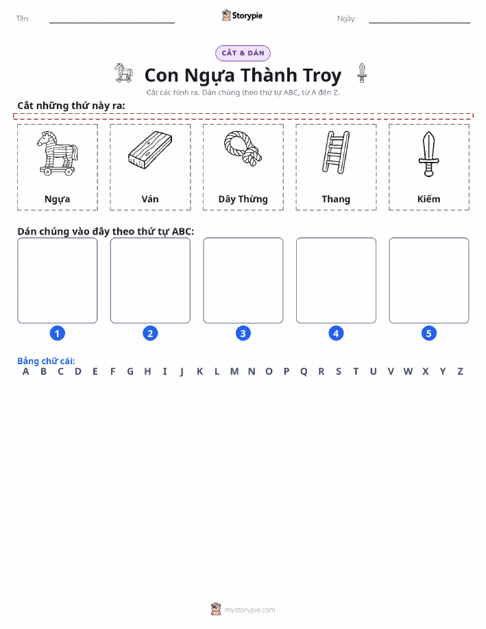 Cắt & Dán Chữ Cái