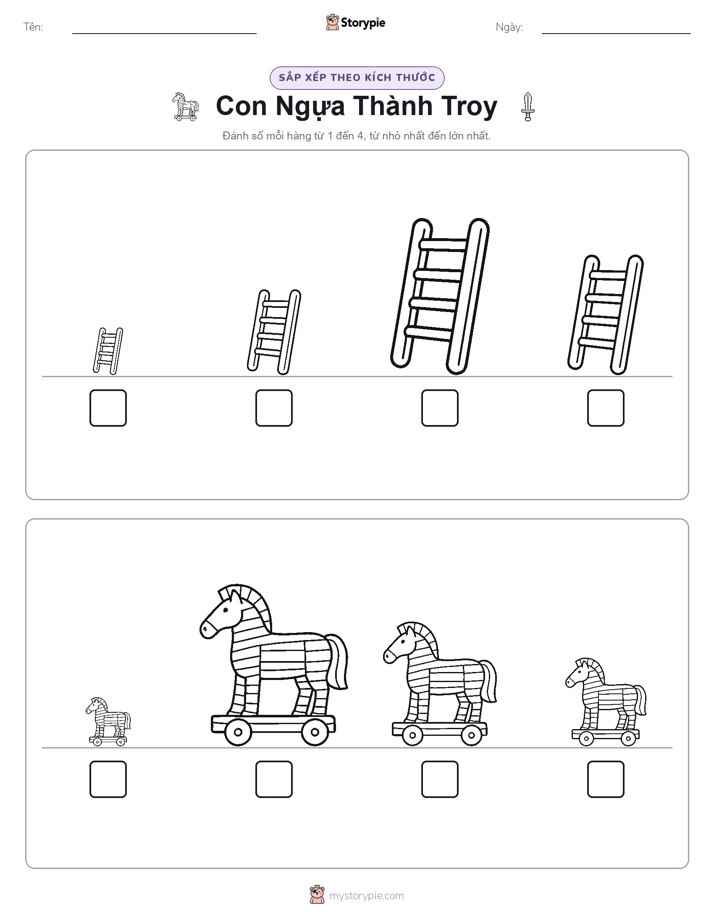 Thứ Tự Kích Thước
