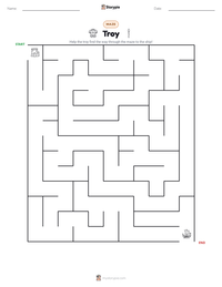 Troy printable worksheet preview