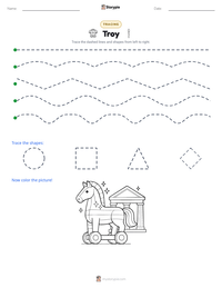 Troy printable worksheet preview