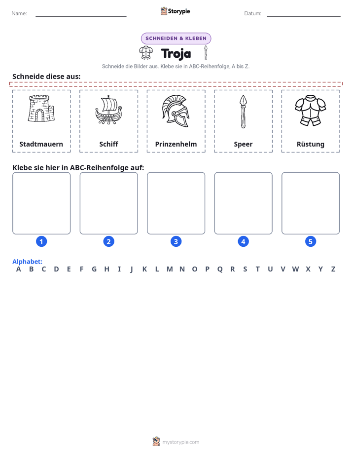 Schneiden & Einfügen Alphabet