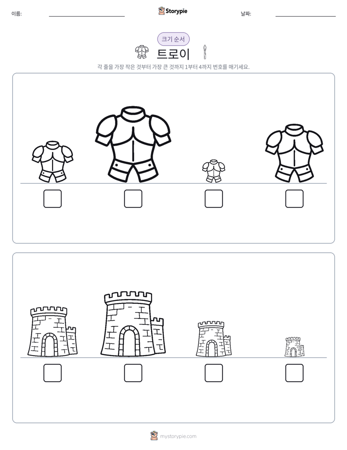 크기 순서