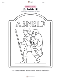 Aperçu de la feuille de travail imprimable Énéide