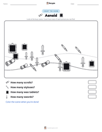 Aeneid printable worksheet preview