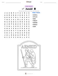 Aeneid printable worksheet preview