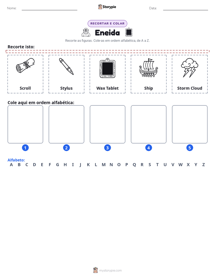 Recortar & Colar Alfabeto