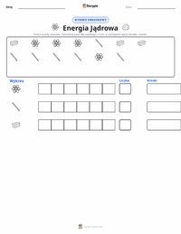 Podgląd drukowalnego arkusza ćwiczeń Energia jądrowa